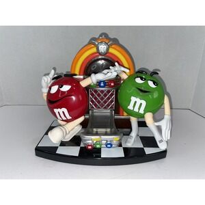Vintage M&M Rock and Roll M & M Juke Box Dispenser Red Green MM